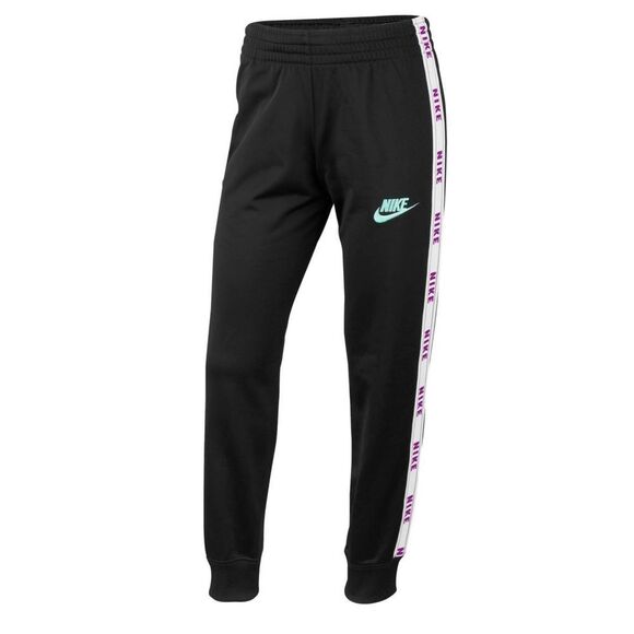 New! NIKE Girls Logo Trim Tricot Black Track Pants Size XL Standard Fit - Picture 2 of 3